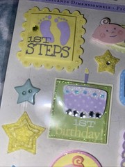 K&Company Baby 1st Steps First Friends Smile Bath Tooth Birthday 1 Year Stickers