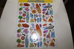Laser Beach/Ocean Sticker 74PC Surf Board Jet Ski Palm Tree Snorkel Scrapbooking
