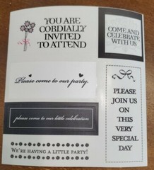 18 Jo-Ann Craft Essentials Sticker Card Captions «You’re Invited» clear stickers