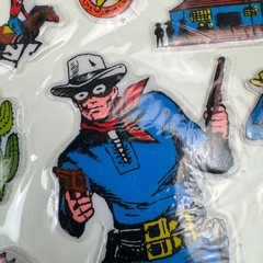 Lone Ranger Puffy Stickers #8158 A 1980 Imperial Top Corporation NEW OLD STOCK