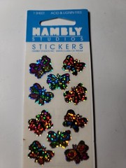 Hambly Studios Prismatic Stickers Mini Butterflies 1 Sheet NIP Bug Insect VTG