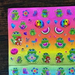 Lisa Frank Frog Complete Sticker Sheet S394 Rare Collectibles