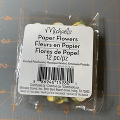Michael’s- Paper Flowers Yellow Scrapbook Card Making Embellishments