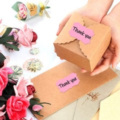 2 x3 Pink Label Stickers, Self-Adhesive Gift Tag Stickers, Write on Blank Labels