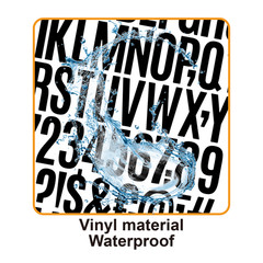 1000 Pcs Waterproof 2″ Vinyl Alphabet & Number Stickers – Self-Adhesive, Black