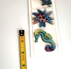 Crafters Square Chipboard Shapes 24pc Seashells Mermaids Seahorses Starfish NEW