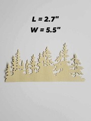 5 PCS. FOREST TREE BORDER PAPER DIECUT FOR SCRAPBOOK EMBELISHMENT