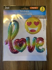 JOT 3D FOIL METALLIC STICKERS!!