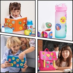 HORIECHALY 3 Rolls Scratch and Sniff Scented Stickers for Kids, 600 Pcs Motivati