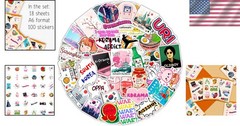100Pcs Waterproof South Korea Stickers – Perfect for Luggage & Water Bottle