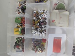 Mixed Lot Card & Scrapbooking Mini Supplies Buttons,Beads,Metal Tags 250+ Pieces