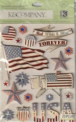 K & COMPANY-JOLEES-MM » USA » FLAGS🇱🇷STARS⭐STICKER LOT- BONUS-1 JOLEES STARS