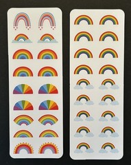 Peter Pauper Press ASSORTED RAINBOW Sticker Pack 90 Stickers