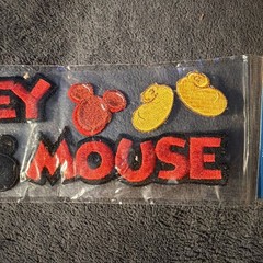 MICKEY MOUSE TITLE Embroidered Stickers (8pc)Disney•Gloves•Head Icons•Disneyland