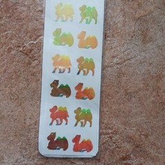 Vintage 90s Laser Print Stickers Camels 1 sheet 16 Stickers
