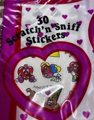 New Vintage 80’s Chocolate Sweet Scents Scratch ‘n’ Sniff Stickers Valentines