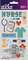 Sticko flat stickers REGISTER NURSE Medical theme 96262 FAST FREE ship!