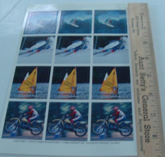 VTG 1986 Stickers Surfing Sailing Skiiing Motorcycle Current Code 5468-4
