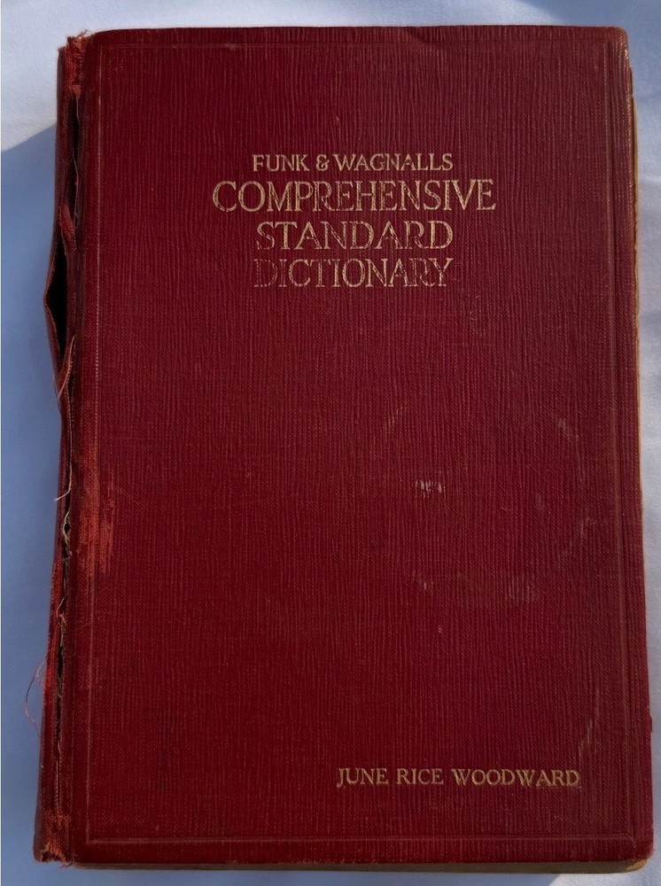 1933 Funk Wagnalls Dictionary Vintage Map Illustrated Pages Junk Journal READ