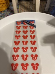 Disney Mickey Mouse icon Alphabet stickers 60 pieces on 2 sheets!