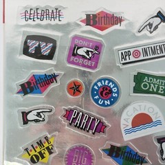 Hallmark Razzle Dazzle Calendar Planner Stickers 3 New Sheets Foil Vintage 1985