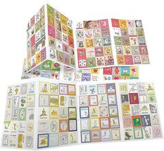Adhesive Sticker,12 Sheets(240Pcs) Stamp Shape DIY Decorative Paper Paster Ornam