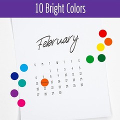 1050 PCS Colored Dot Sticker, 10 Bright Color Round Polka Circle Labels for W…