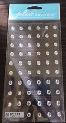 Gems Rhinestones Clear Silver Circle Bling Gem Jolee’s Stickers Crafts Scrapbook