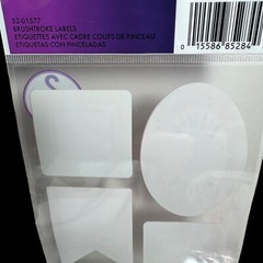 Sticko Stickers BRUSHTROKE LABELS Scrapbooking EK Success 10 Pieces 52-01577