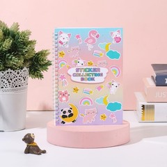 Reusable Sticker Book,A5 Sticker Collecting Book with Spatula and Heart Label…