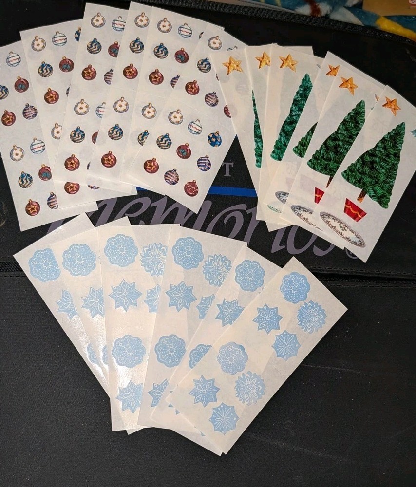 Vintage Creative Memories Stickers Christmas Lot Of 18 Strips (3 Designs) #2