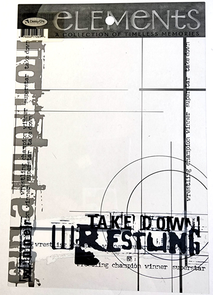 Daisyd’s Wrestling Take Down Acetate Overlay Sheet 5.25×7.75 Scrapbook