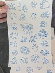 Vintage 80s 90s Color Your Own Stickers Sheets Lot Of 21 Pages Rainbows Bears