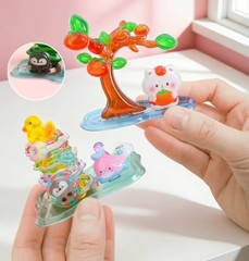 3D Embossed Sticker Toy Set (8 Designs Set) Christmas, Creative, Mini Model, DIY