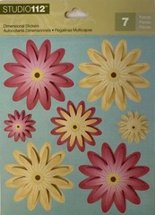 FLORAL Dimensional Stickers (7pc)Studio 112•Garden•Blooming •Outside•Card Making