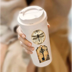 50PCS Vintage Labels Vintage Items Minimalist Style Stickers DIY Phone Cases Lap