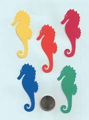 Seahorse Die Cuts, 2-3/4 x 2-1/2 – 10 pcs – ANY COLOR – Beach Die Cuts