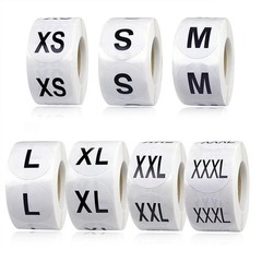 3500 Pcs Clothing Size Stickers, 1 Inch Round Self Adhesive, 7 Sizes XS-S-XXX…