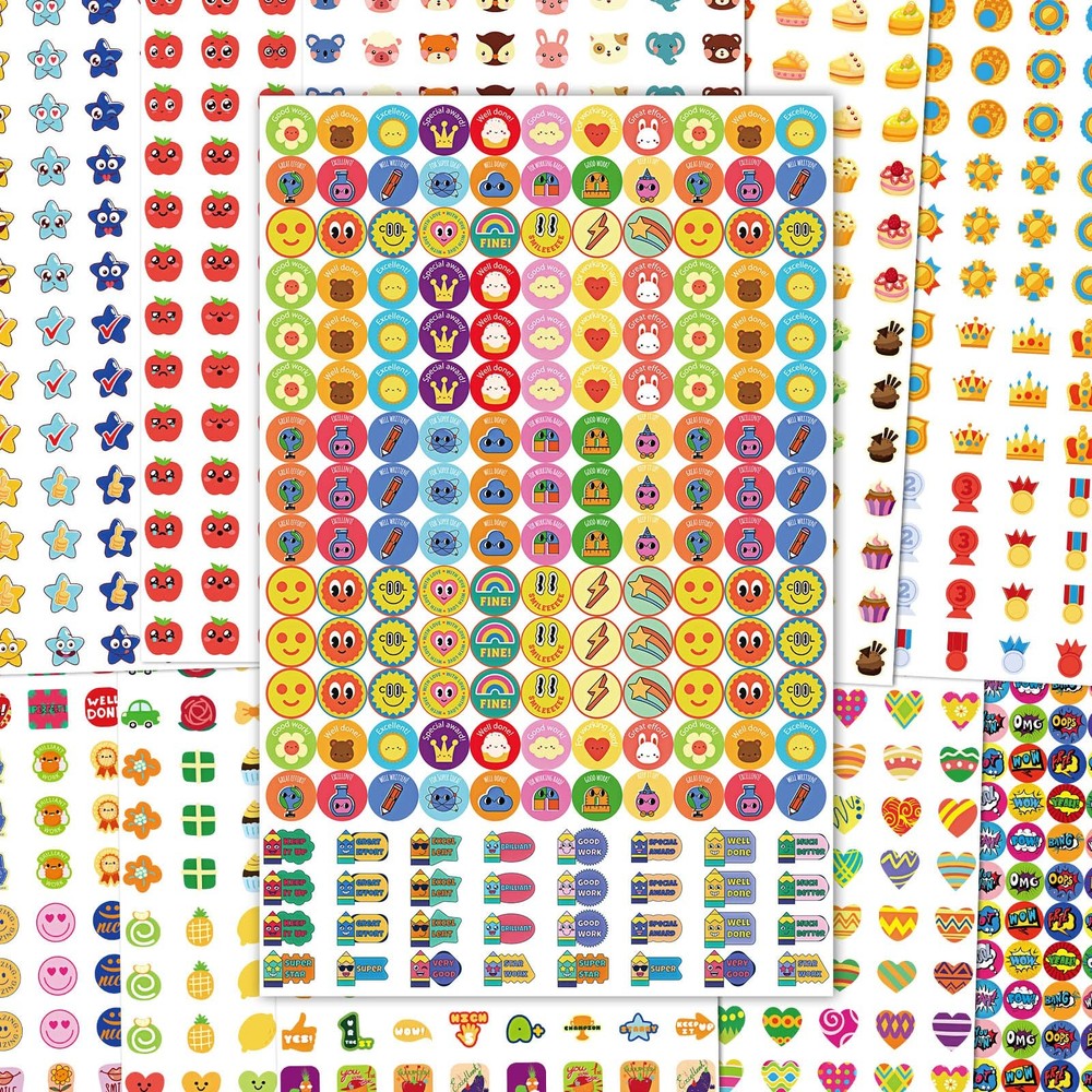 6048 Pieces Small Stickers for Kids Reward Chart – Mini Incentive Happy Smile…