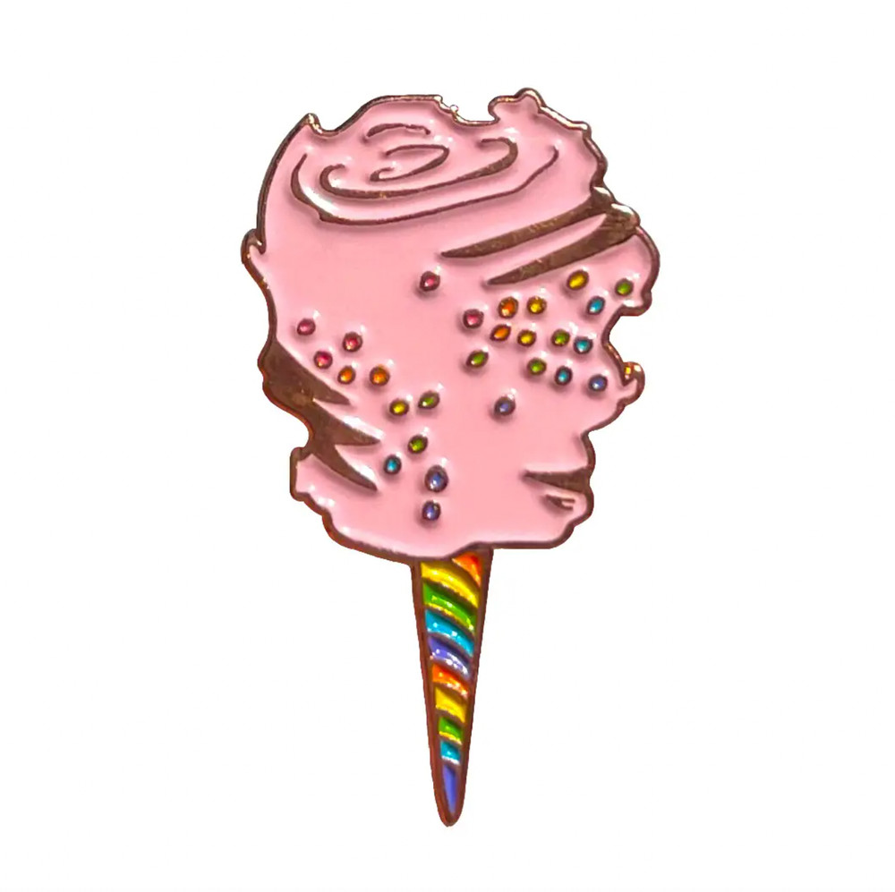 Lot of 35 Enamel Pins: Pastel Pink Cotton Candy With Rainbow Sprinkles