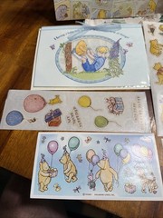 Large Lot Of Classic Winnie The Pooh Stickers And Cards Vintage Hallmark Disney