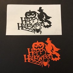 Happy Halloween Witch Pumpkin Bat Die Cut Embellishments 6 sets Scrapbooks Cards