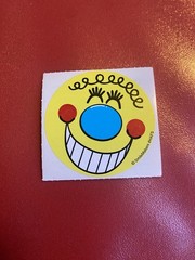 Smile Makers Yellow Silly Smiley Face Sticker Mod 2.5” Inches