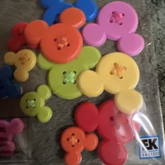 NEW EK Success Disney Mickey 12 adhesive buttons