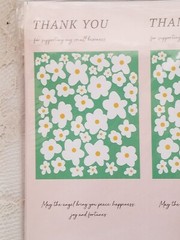 300 PCS. THANK YOU FOR SUPPORTING MY BUSINESS~HAPPY~FLOWER DESIGN~BOX STICKERS