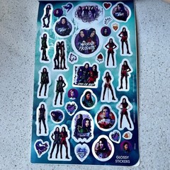 Disney Descendants 3 Sticker Book Kids 4 Sheets Of Puffy Glitter Foil & Glossy