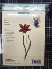 New Penny Black Rubber stamp clear NATURE’S ART FLOWERS BUTTERFLY