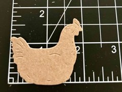 Barnyard Die Cuts * Chicken Trio * Twelve Sets * Black, White, Kraft or White