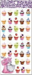 Violette Stickers – Cupcakes – 2 Mini Cupcake Sticker Sheets – Scrapbooks Crafts