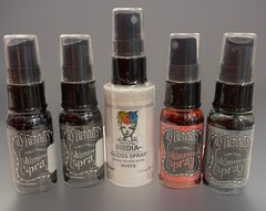 Ranger Dylusions Shimmer Spray Bundle W/Media Gloss Spray All New & Sealed 5pcs